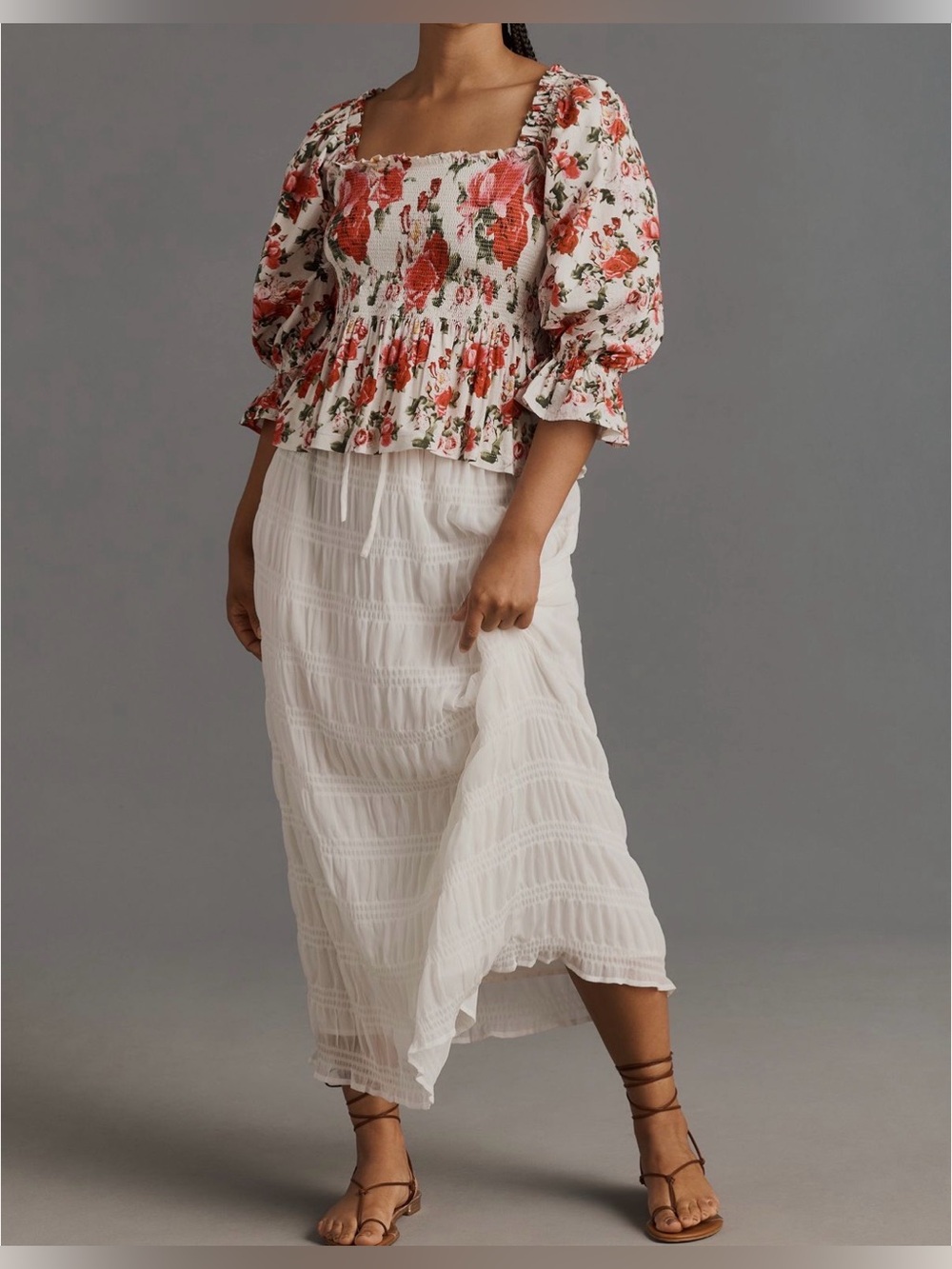 Anthropologie Smocked Sweatheart Blouse NWT! - Picture 5 of 16